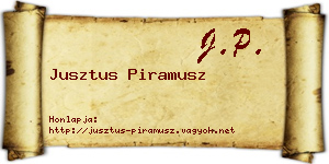 Jusztus Piramusz névjegykártya